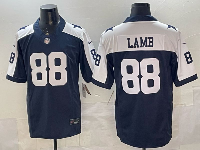Men 2026 Dallas Cowboys #88 Lamb Blue 3th generations Nike Limited NFL Jersey style 08